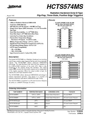 HCTS574D Datasheet PDF Intersil
