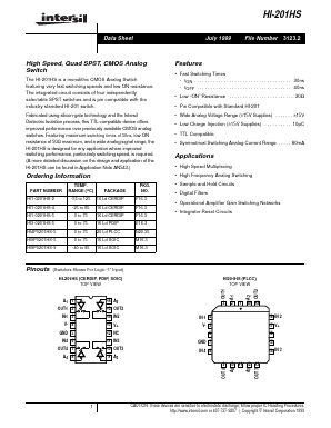 HI-201HS Datasheet PDF Intersil