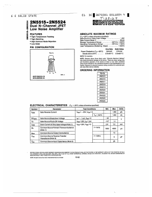 2N5515 Datasheet PDF Intersil