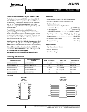 5962F9863101VCC Datasheet PDF Intersil