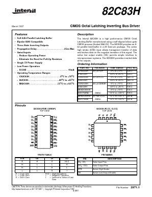 MR82C83HB Datasheet PDF Intersil