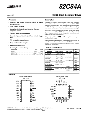 82C84 Datasheet PDF Intersil