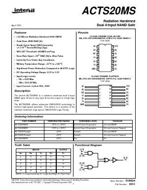 ACTS20K Datasheet PDF Intersil