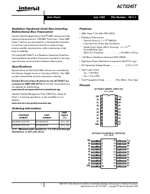 ACTS245T Datasheet PDF Intersil