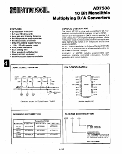 AD7533UD Datasheet PDF Intersil