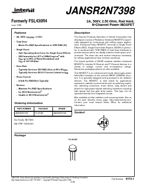 JANSR2N7398 Datasheet PDF Intersil