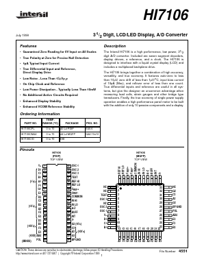 HI7106CPL Datasheet PDF Intersil