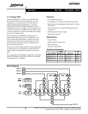 HSP48901GC-20 Datasheet PDF Intersil