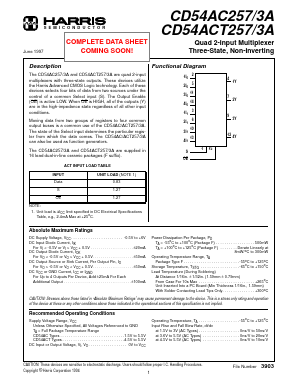 CD54AC2573A Datasheet PDF Intersil