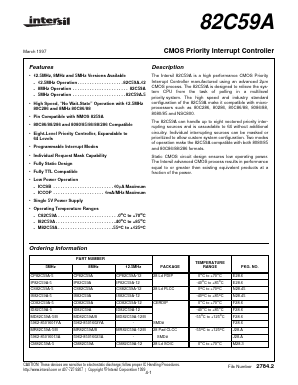 CD82C59A-12 Datasheet PDF Intersil