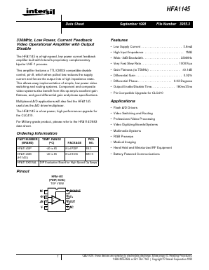HFA1145 Datasheet PDF Intersil