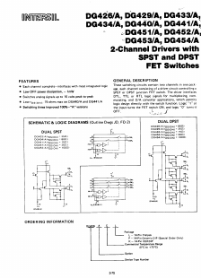 DG440 Datasheet PDF Intersil