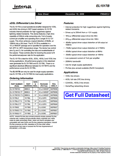 EL1517B Datasheet PDF Intersil