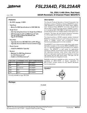 FSL23A4R Datasheet PDF Intersil