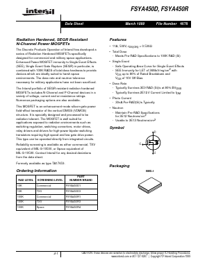 FSYA450R Datasheet PDF Intersil