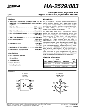 HA7-2529 Datasheet PDF Intersil