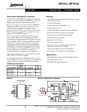HIP1012ACB Datasheet PDF Intersil