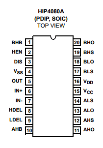 HIP4080AIB Datasheet PDF Intersil