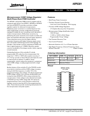 HIP6301 Datasheet PDF Intersil