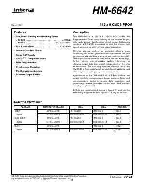 5962-8869001JA Datasheet PDF Intersil