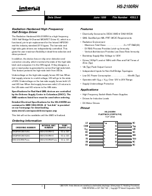 HS-2100RH Datasheet PDF Intersil