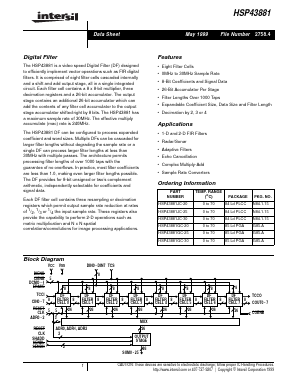 HSP43881GC-30 Datasheet PDF Intersil