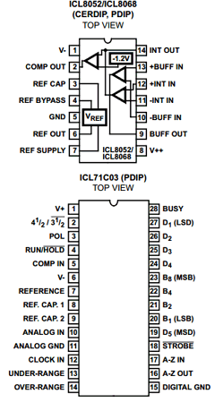ICL71C03CPL Datasheet PDF Intersil