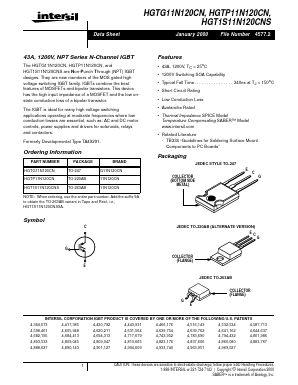 HGTG11N120CN9A Datasheet PDF Intersil