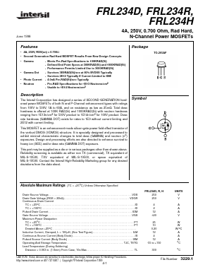 FRL234R Datasheet PDF Intersil