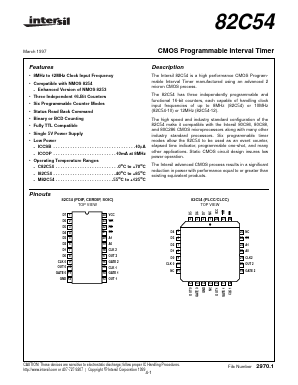 MR82C54-10/B Datasheet PDF Intersil