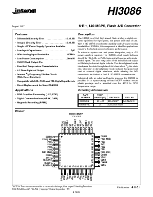 HI3086EVAL Datasheet PDF Intersil