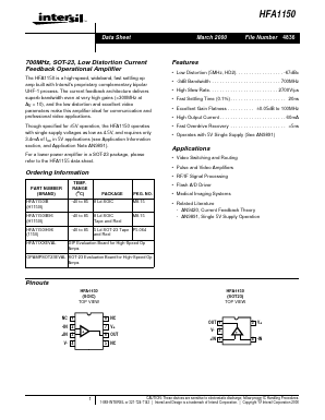 HFA1150IH96 Datasheet PDF Intersil
