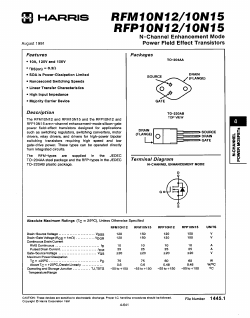 RFM10N12 Datasheet PDF Intersil
