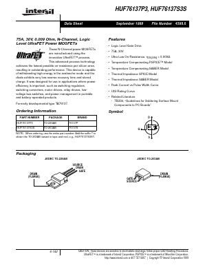 HUF76137P3T Datasheet PDF Intersil