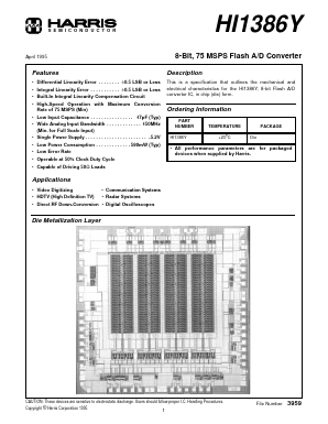 HI1386Y Datasheet PDF Intersil