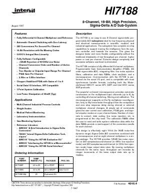 HI7188 Datasheet PDF Intersil