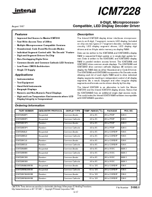 ICM7228DIPI Datasheet PDF Intersil