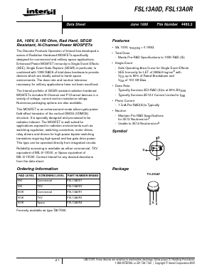 FSL13A0D Datasheet PDF Intersil