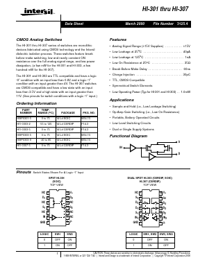 HI1-0303-2 Datasheet PDF Intersil
