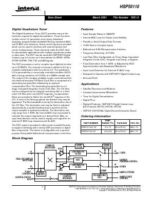 HSP50110JC-52 Datasheet PDF Intersil