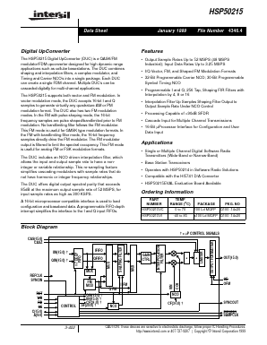 HSP50215 Datasheet PDF Intersil