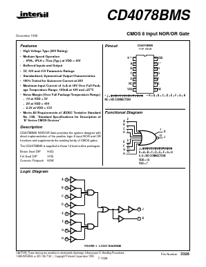 CD4078BM Datasheet PDF Intersil