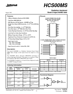 HCS00D Datasheet PDF Intersil