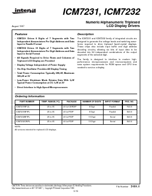 M7232 Datasheet PDF Intersil