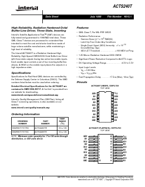 ACTS240DTR Datasheet PDF Intersil