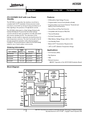 HC5526 Datasheet PDF Intersil