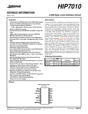 HIP7010B Datasheet PDF Intersil