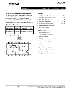 HFA3102 Datasheet PDF Intersil