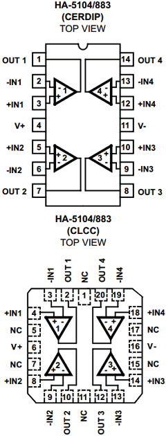 HA-5104/883 Datasheet PDF Intersil