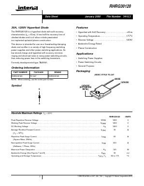 RHRG30120 Datasheet PDF Intersil